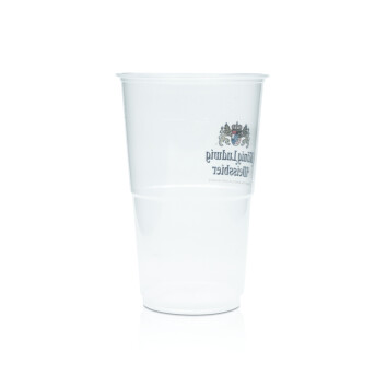 50x König Ludwig Bier Einweg Becher 0,5l Festival Gläser Kunststoff Plastik Cup