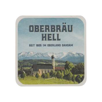 100x Oberbräu Hell Bierdeckel 11cm Gläser...