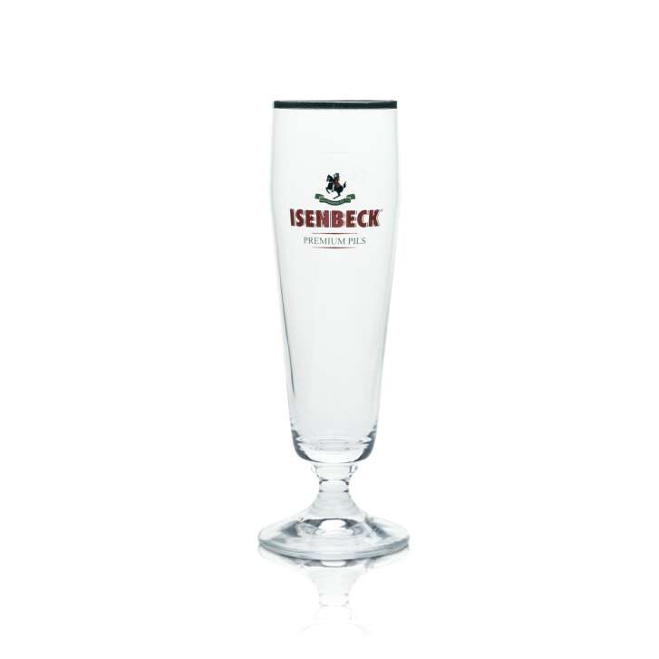 6 Isenbeck Bier Glas 0,2l Pokal Goldrand  Ritzenhoff neu