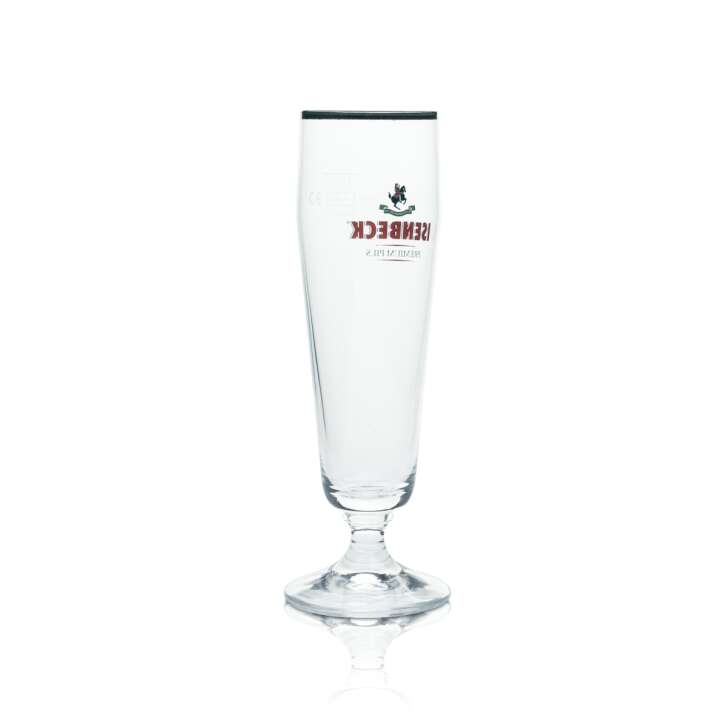 6 Isenbeck Bier Glas 0,2l Pokal Goldrand  Ritzenhoff neu