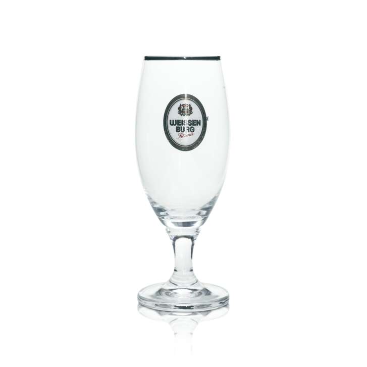 6 Weissenburg Bier Glas 0,4l Pokal Goldrand Ritzenhoff neu