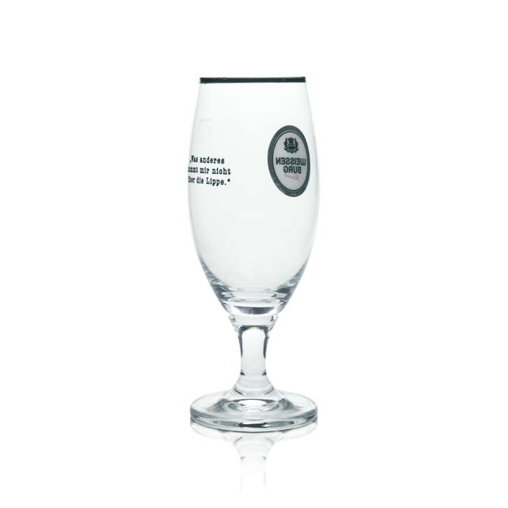 6 Weissenburg Bier Glas 0,4l Pokal Goldrand Ritzenhoff neu