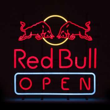 Red Bull Energy Leuchtreklame OPEN 56x56cm Neon LED...