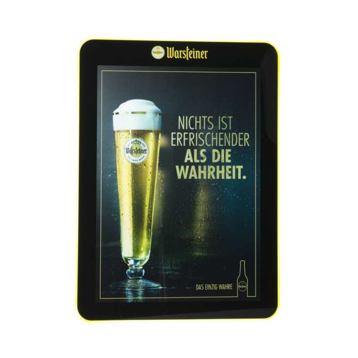 Warsteiner Bier Leuchtreklame DIN A2 Poster Rahmen LED Plakat Tafel 4 Motive