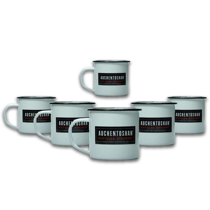 1x Auchentoshan Whiskey Glas Metall Tasse Becher