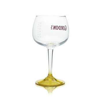 6x Gordons Gin Glas 0,5l Ballon Gläser gelb Cocktail Longdrink Tonic Das Große