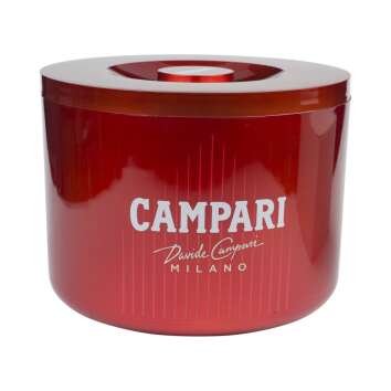 Campari Kühler Eisbox 10L Deckel "Milano" Eiswürfel Behälter Flaschen Bar rot
