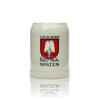 Spaten Bier Krug 0,5l Tonkrug Keramik Steingut Glas...