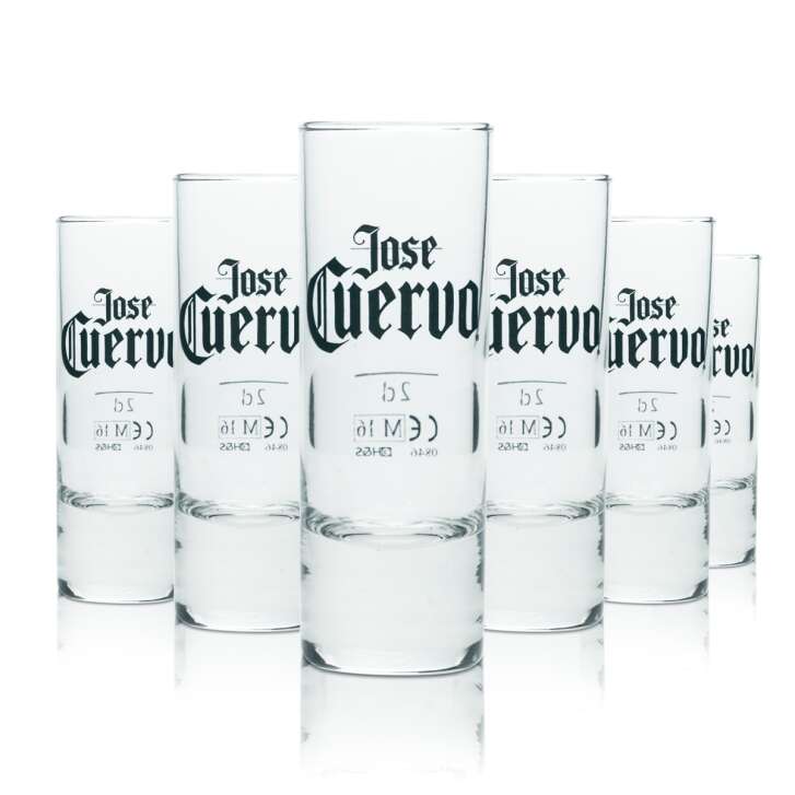 6x Jose Cuervo Tequila Glas 2cl 4cl Schnaps Gläser Kurze Stamper Stange Shot