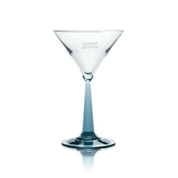 1 Bombay Sapphire Gin Glas 0,1l Martinischale Blau neu