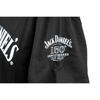 1x Jack Daniels Whiskey T-Shirt Schwarz Gr&ouml;&szlig;e L Herren &quot;No. 7&quot; 