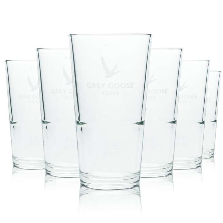 6 Grey Goose Vodka Glas 0,37l Longdrinkglas  neu