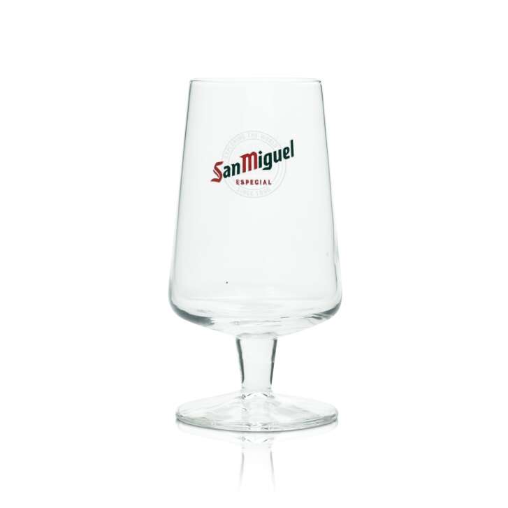 San Miguel Glas 0,3l Pokal Tulpe Bier Cerveza Beer Gläser Especial Gastro Spain