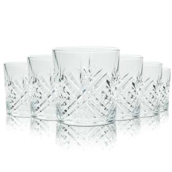 6x Redemption Whiskey Glas 0,2l Tumbler Relief Kristall...