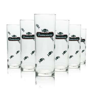 6 Damoiseau Rum Glas 0,25l Longdrinkglas "Tubo"...