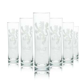 6x Valt Vodka Glas 0,3l Longdrink Gläser "Sinus" Scottish Single Malt Sammler