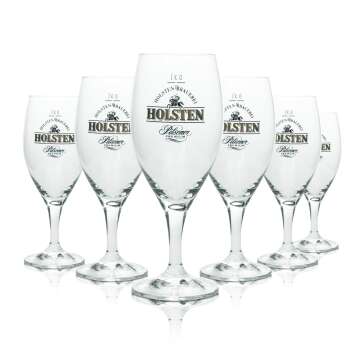 6 Holsten Bier Glas 0,3l Pokal/Tulpe "Pilsener...