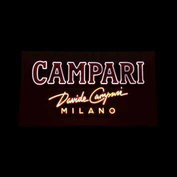 Campari Leuchtreklame Milano LED Schild rot Wand Licht Neon Style Davide Italy