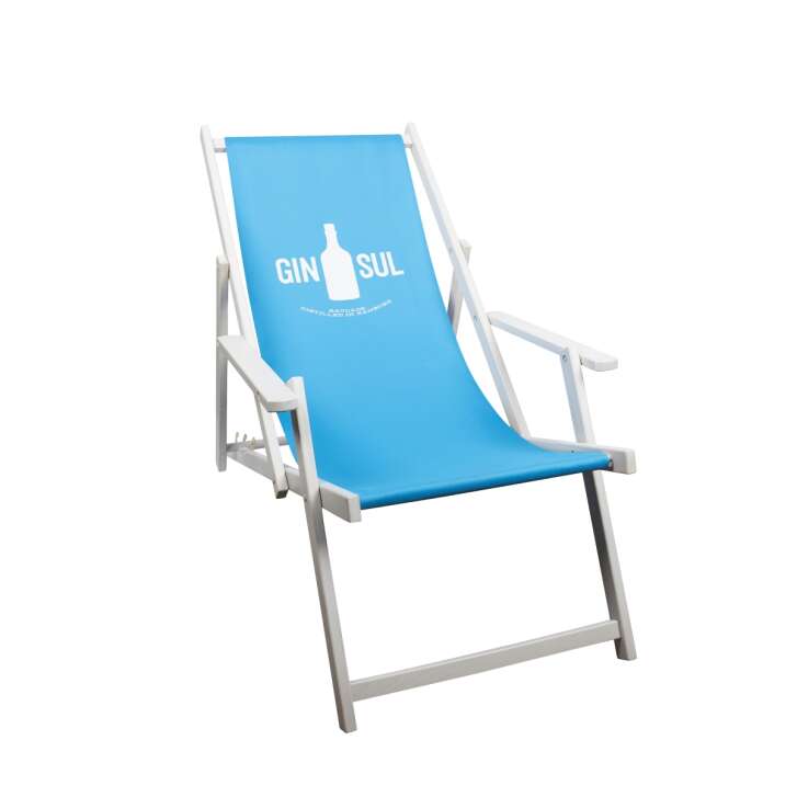 Gin Sul Liegestuhl Blau Beach Chair Strand Liege Sitz Hocker Lounge Garten Bar
