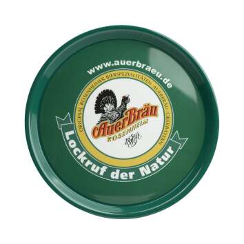 1x Auerbräu Bier Tablett grün