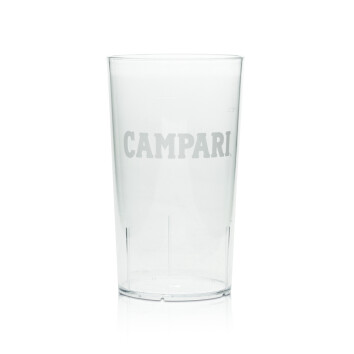 6 Campari Likör Glas 0,4l Mehrweg-Kunststoffbecher neu