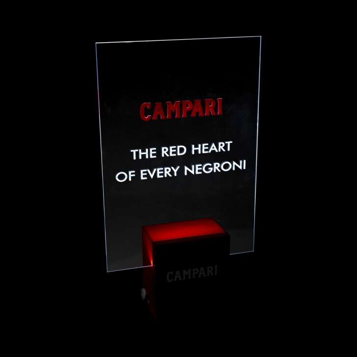 Campari Leuchtreklame LED Schild Licht Werbung Tafel Reklame Negroni Bar Rot
