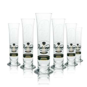 6x Radeberger Bier Glas 0,25l Pokal Logo Szene...