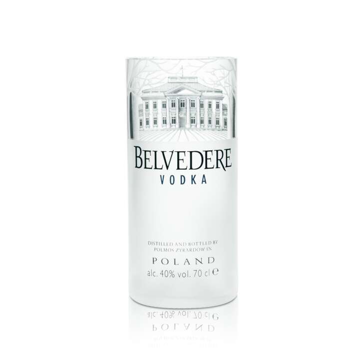 1x Belvedere Vodka Glas 0,375l geschnittene Flasche