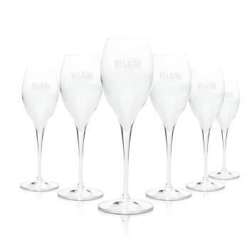 6x Luc Belaire Champagner Glas 0,1l Stiel Gläser...