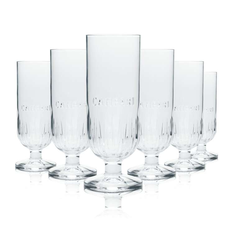 6x Campari Glas 0,3l Longdrink Gläser Seltz Bespoke Relief Spritz Cocktail Bar