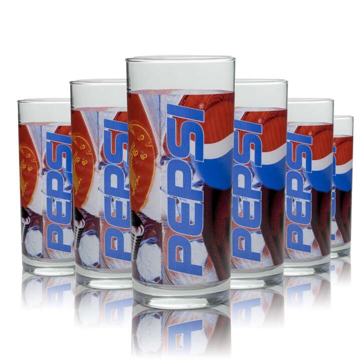 6x Pepsi Glas 0,5l Retro Becher "Music" Gläser Nostalgie Edition Sammler Cola