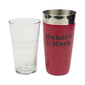 1 Makers Mark Whiskey Bostonshaker Rot Edelstahl neu