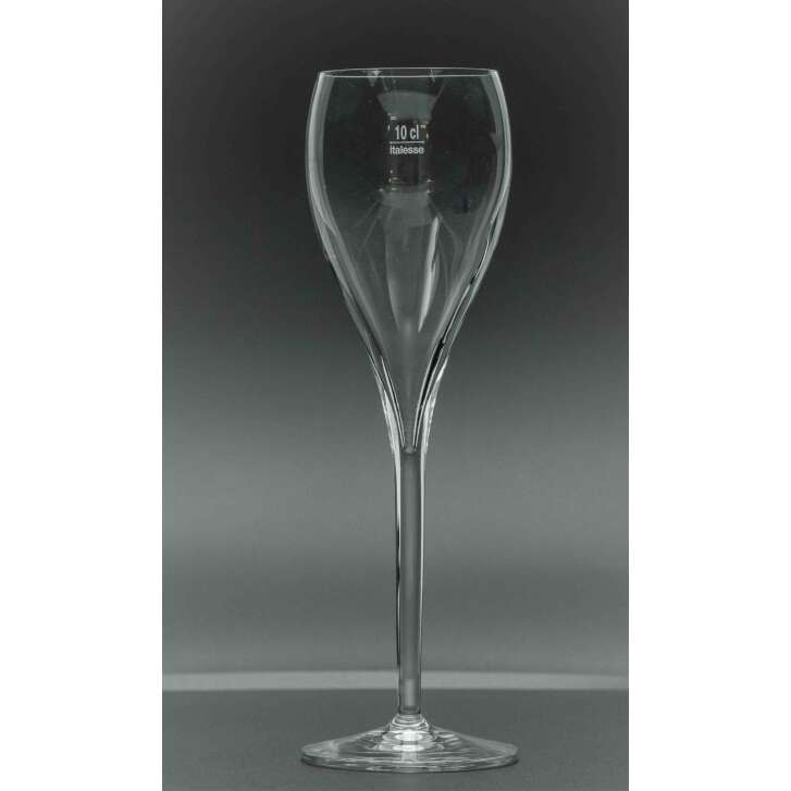 6x Veuve Clicquot Champagner Glas Italesse Schriftzug Fu&szlig;