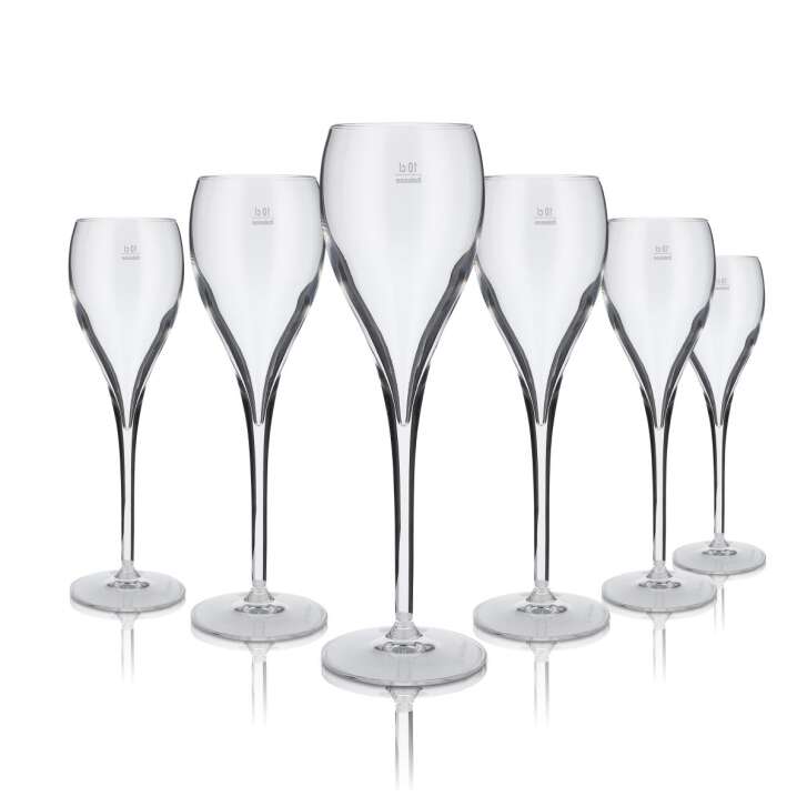 6x Veuve Clicquot Glas 0,18l Champagner Kelchglas Gläser Set Sekt Secco Gastro