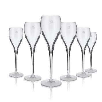 6x Veuve Clicquot Glas 0,18l Champagner Kelchglas...