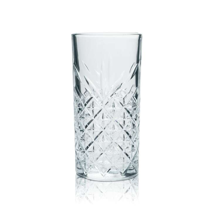 Bathtub Gin Glas 0,4l Longdrink Highball Relief Gläser Cocktail Kontur Kristall