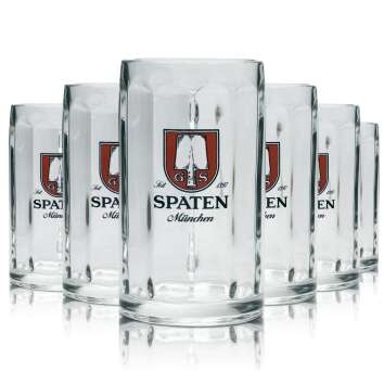 6x Spaten Bier Glas 0,3l Krug Brema Seidel Gläser...