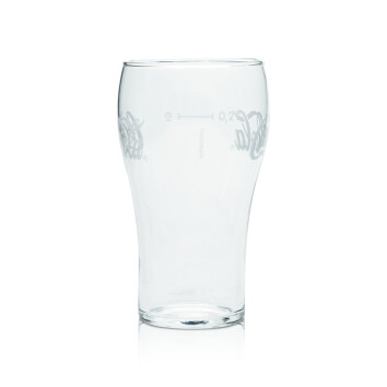 Coca Cola Glas 0,2l Becher "Decor" Retro Design Gläser Coke Softdrinks Gastro 