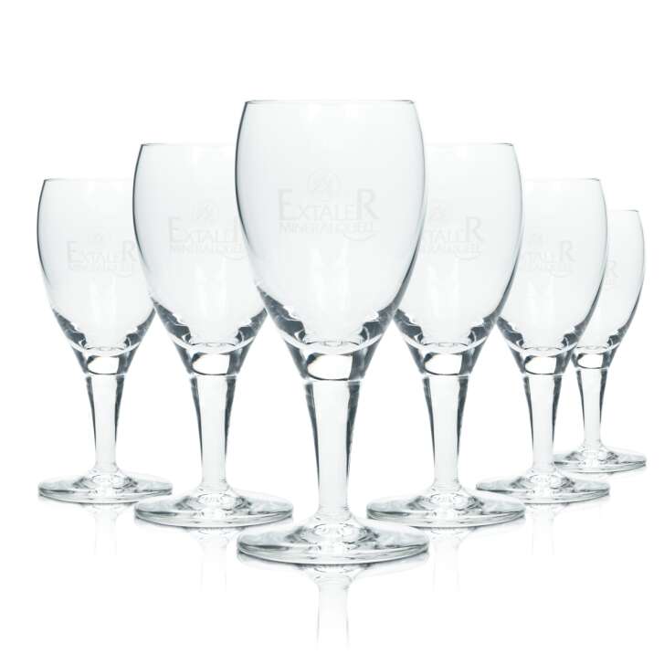 6x Extaler Wasser Glas 0,2l Pokal Gläser Tulpe Mineralwasser Gastro Hotel Bar