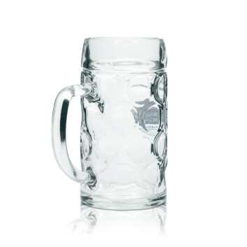 6x Erdinger Bier Glas 0,5l Krug Stiftungs-Bräu Isar Seidel Gläser Henkel Relief