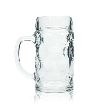 6x Erdinger Bier Glas 0,5l Krug Stiftungs-Bräu Isar Seidel Gläser Henkel Relief