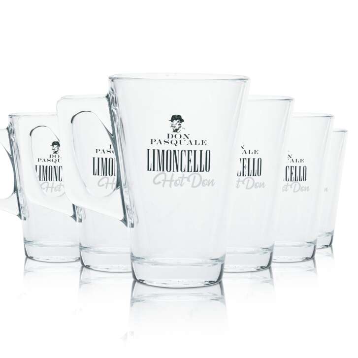 6x Don Pasquale Henkelglas 0,35l Limoncello Tasse Krug Gläser Gastro Bar Italien