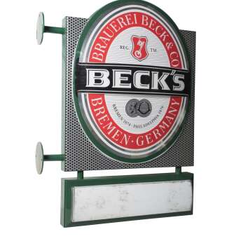 Becks Bier Leuchtreklame Zweiteilig Wand Schild Gastro...