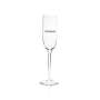 6x Taittinger Champagner Glas 0,2l Flöte Stielglas Kelch Gläser Goldrand Edel