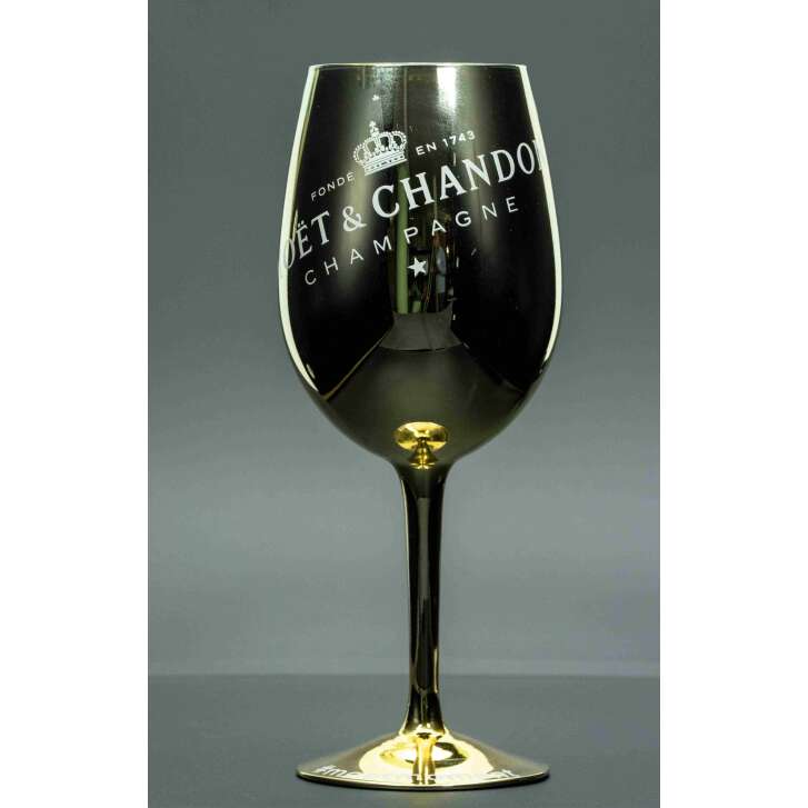 1x Moet Chandon Champagner Glas Gold Echtglas
