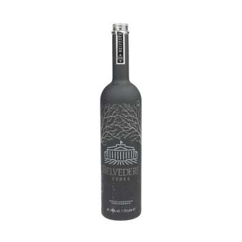 Belvedere Vodka LEERE Flasche 1,75l schwarz matt LED Deko...