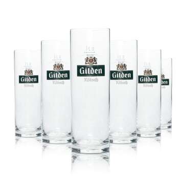 6x Gilden Bier Glas 0,2l Kölsch Stange Becher Willi...