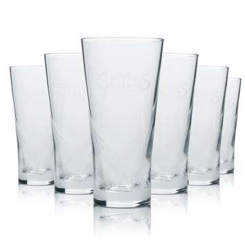 6x Selters Wasser Glas 0,1l Becher Gläser V-Form...