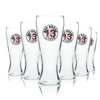 6x Guinness Bier Glas 0,5l Becher Hop House Gläser...