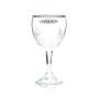 Grimbergen Bier Glas 0,15l Pokal Kelch Tulpe Relief Kontur Phoenix Gläser Mini